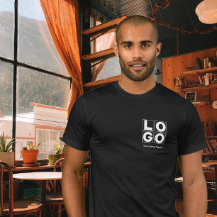 Företagets kvadratLogotyp och Business Namn T Shirt