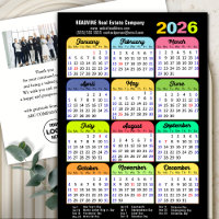 Företagets logotyp 2025 Kalender Modern Svart Färg