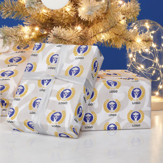 Företagets logotyp anpassad upprepad mönster prese presentpapper