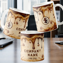 Företagets logotyp Anpassad varumärkning Retro kon Kaffemugg