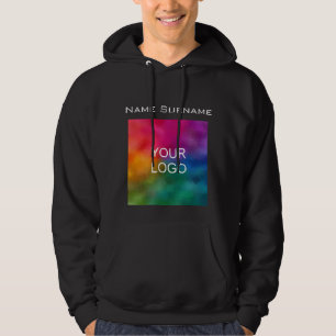 Företagets Logotyp Anställda Dubbla Sided Manar Hoodie