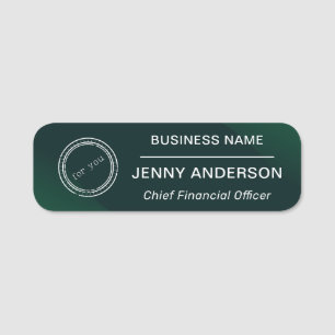 Företagets Logotyp Brushed Faux Employee Namn bric Namnbricka