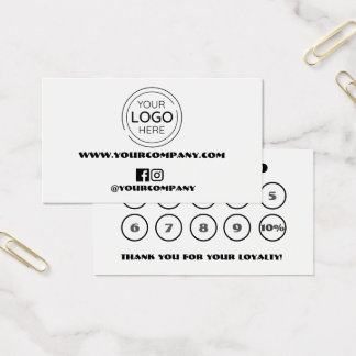 Företagets logotyp Chic 1x10st Loajalitetskort Visitkort