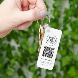 Företagets logotyp Corporate QR-kod Promo Anpassad Nyckelring