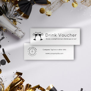 Företagets Logotyp Drink Voucher   Företagshändels Mini Visitkort