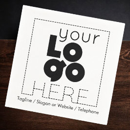 företagets logotyp + engångsservetter från pappra  pappersservett