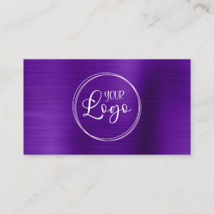 Företagets logotyp Faux Violett Lila Ombre Folie Visitkort