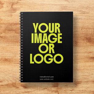 Företagets logotyp Foto Minimalistisk svart Anteckningsbok