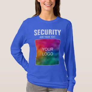 Företagets Logotyp här - säkerhet - Royalet Blå T Shirt