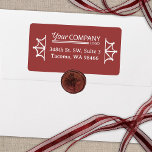 Företagets Logotyp, Helgdag Burgundy-Returadress Adressetikett<br><div class="desc">Burgundys returadressetikett med vit logotyp och vitt snöflingor är mångsidigt för företagets julklappar till kunder och anställda. Byt enkelt den burgniga bakgrunden färg eller överför den till en part.</div>