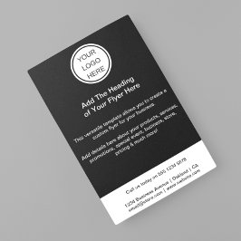 Företagets Logotyp l Clean Black & White Reklam Flygblad