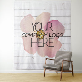 Företagets logotyp Messkulisser Vit Trä