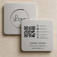 Företagets logotyp Metallisk QR-kod