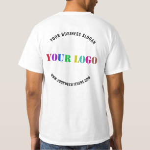 Företagets Logotyp och Anpassningsbar Text Busines T Shirt