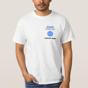 Företagets logotyp och namn Personal och anställ T Shirt