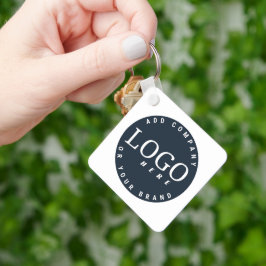 Företagets Logotyp och Returadress-DIY Company Nyckelring