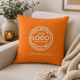 företagets logotyp Orange marknadsföring och rekla Kudde