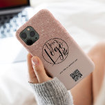 Företagets logotyp qr-kod för det moderna företage<br><div class="desc">Modern svarta och faux ro guld glitter om bre på pastel  rosa business company logotyp qr code. Ett enkelt och effektivt sätt att marknadsföra ditt företag.</div>