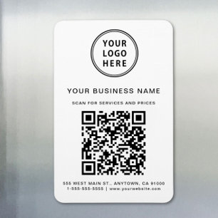 Företagets logotyp QR-kod Kampanjmaterial Magnet