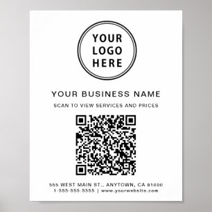 Företagets logotyp QR-kod Poster