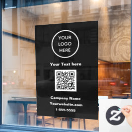 Företagets logotyp QR-kod Svart Modern Kampanj