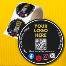 Företagets logotyp QR Sociala medier