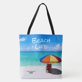 Företagets Logotyp Tropical Beach Umbrella Client  Tygkasse