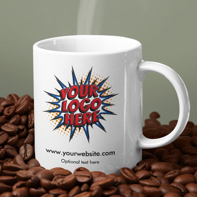 Företagets logotypreklam kaffemugg (Skapare uppladdad)