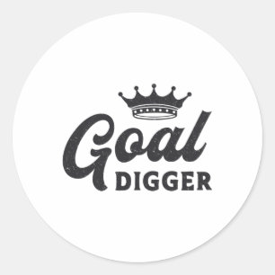 Företagets mål Digger Chef Business CEO Manager Runt Klistermärke