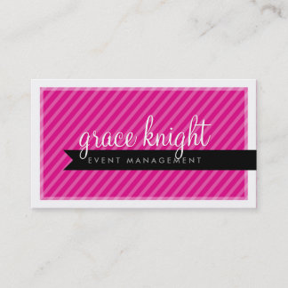Företagets moderna enkla rand-feta magenta-rosa visitkort
