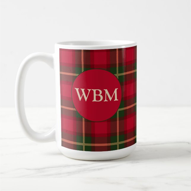 Företagets monogrammugg kaffemugg (Vänster)