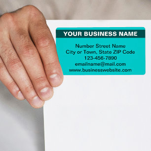 Företagets namn markerat i tealgrön frakt fraktsedel