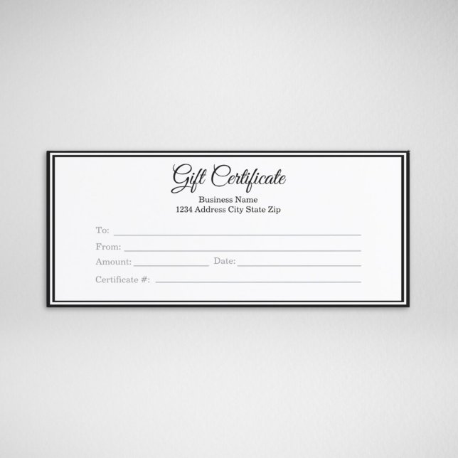 Företagets presentkort - Present till högtider (Business Gift Certificate Printed Custom Template)