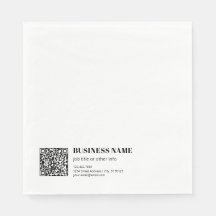 Företagets QR-kod & Redigerbar Retro-modern text