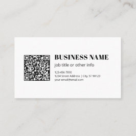 Företagets QR-kod & Redigerbar Retro-modern text Visitkort