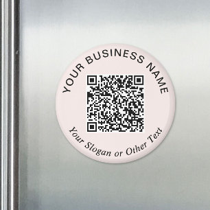 Företagets QR-kod Rosa Kampanj Magnet