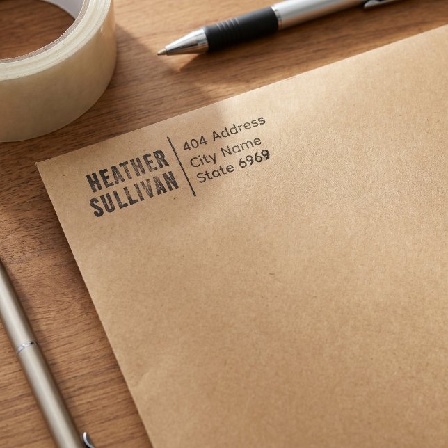 Företagets returadress | Modern professionell logo Självfärgande Stämpel (Skapare uppladdad)