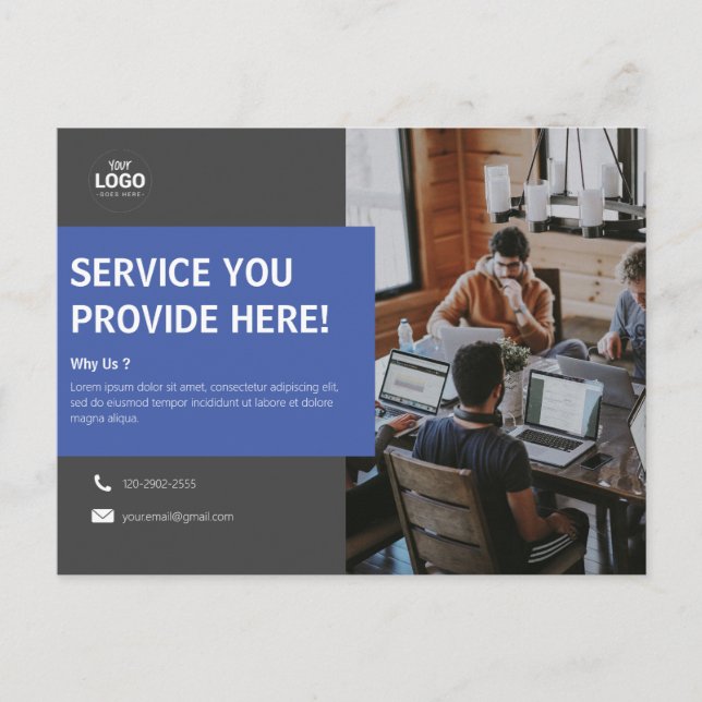 Företagets vykort för företag (Framsida)