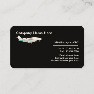 Företags design för jettransportlogotyp visitkort