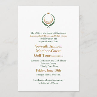 Företags Golfturneringinbjudan Inbjudningar
