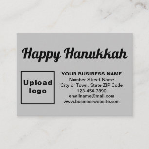 Företags Hanukkah-hälsning på grått kuvertkort Tilläggskort