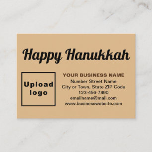 Företags-Hanukkah-hälsning på ljust brunt Tilläggskort