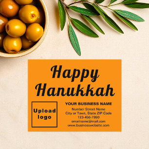 Företags Hanukkah Liten Orange Färg Platt Julkort