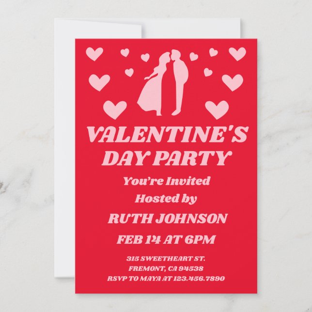 Företags Valentinsfest Inbjudningar (Framsida)