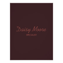 Företagsbrunt enkelt, anpassat namn