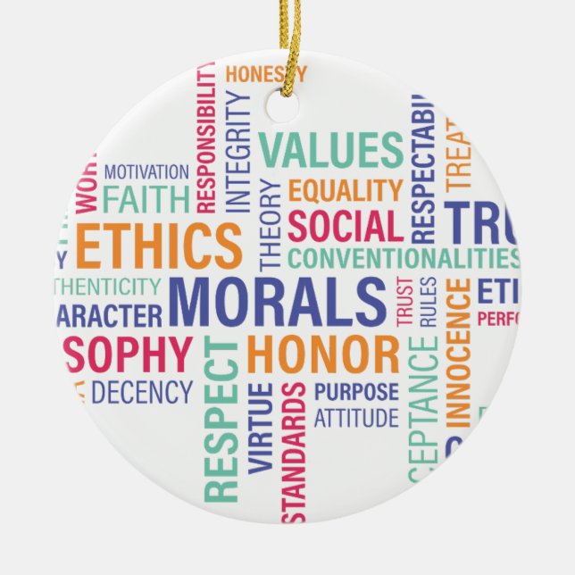 Företagsetik Julgransprydnad Keramik (Framsidan)