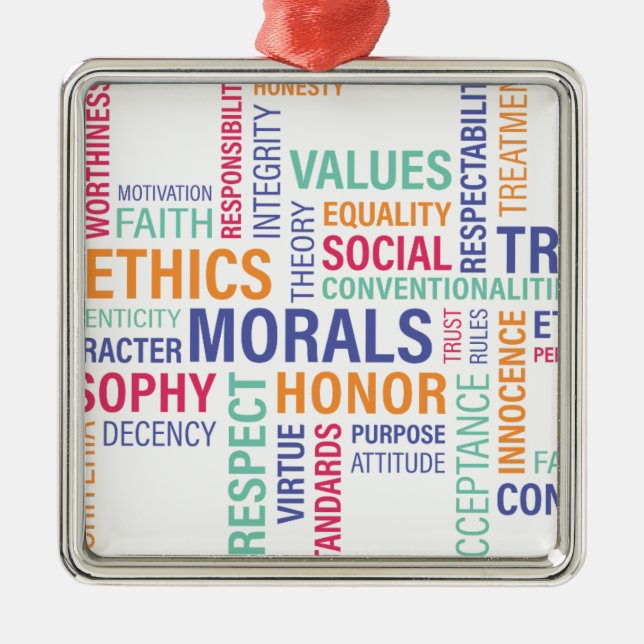 Företagsetik Julgransprydnad Metall (Framsidan)