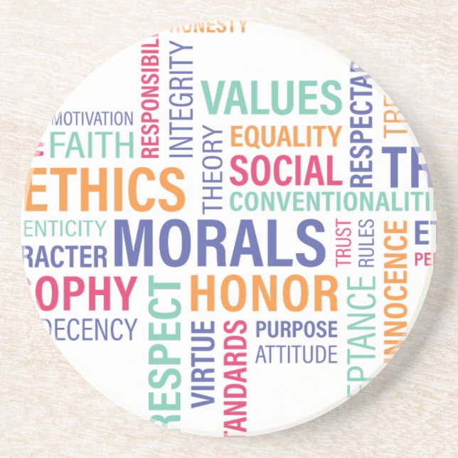 Företagsetik Underlägg Sandsten (Framsidan)