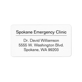 Företagsetikett Adressetikett