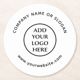 Företagsföretagets Logotyp för Professionell här Underlägg Papper Rund